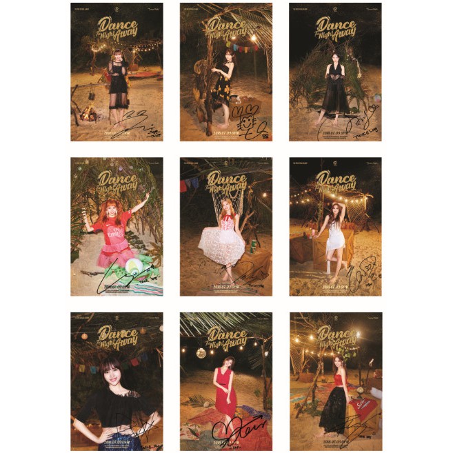 Lomo card ảnh nhóm TWICE Dance the Night Away full 40 ảnh có chữ ký