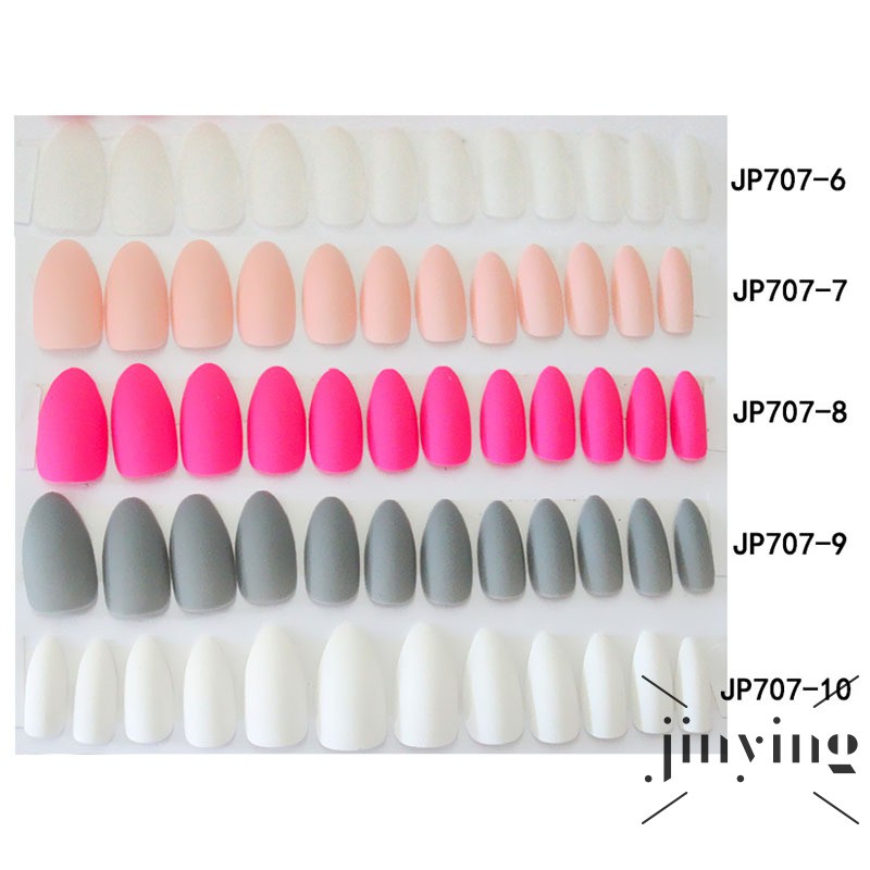 GETNOIVAS [Hàng mới về] Móng tay giả dài màu trơn thời trang cho nữ