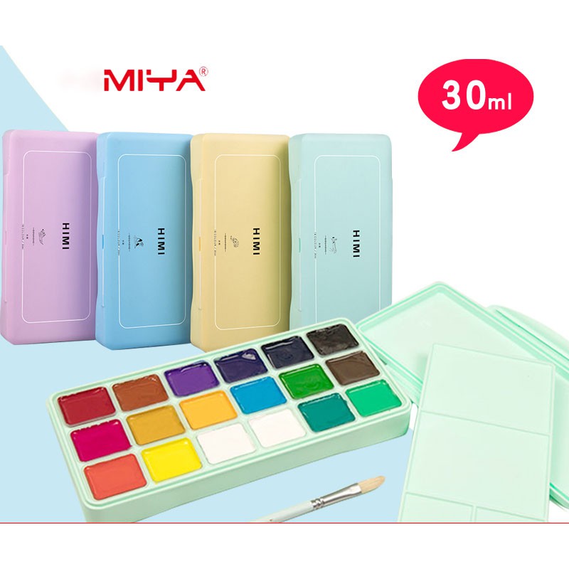 Màu Nước HiMi Thạch Tặng 3 Cọ Vẽ ,Bộ 18/24M