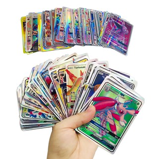 100Pcs Pokemon Card Game EX Mega GX Energy Trainer Cards Toy with Groundhog Z29