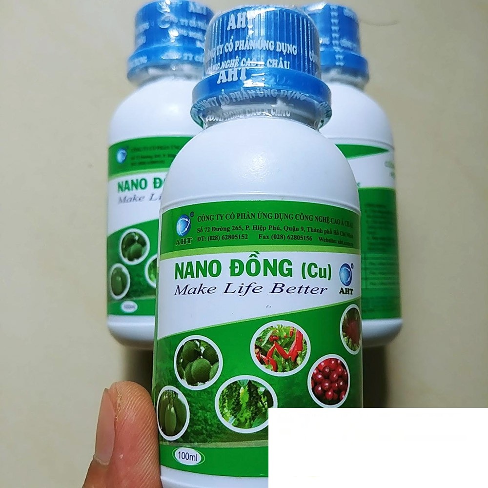 NANO ĐỒNG (Cu), Phân bón lá vi lượng chống rét, diệt nấm khuẩn (chai 100ml)