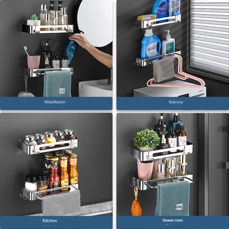 Kệ Đựng Mỹ Phẩm Gắn Tường inox 304 cao cấp Xinkunlong Phòng tắm tiện lợi