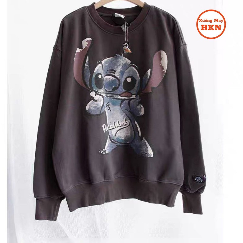 Áo Sweater Nam Nữ Dài Tay In Stich Chất Mịn Mã 705 Xưởng May HKN
