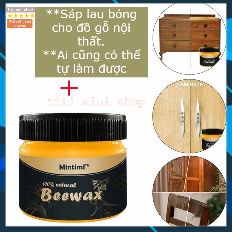 Sáp Ong Beewax Đánh Bóng Đồ Gỗ, Sáp Tự Nhiên Làm Bóng Bàn Ghế Gỗ - Tủ Gỗ - Sàn Gỗ Đa Năng(LOẠI TỐT)