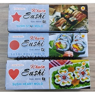Dụng cụ làm sushi nhựa cao cấp hình trái tim 23 cm x 7 cm x 7 cm