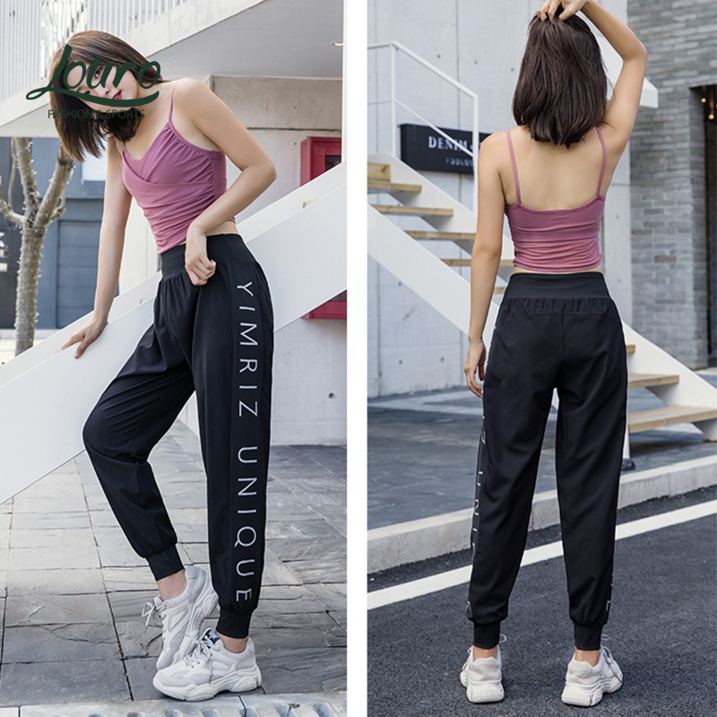 Quần Jogger nữ Louro QL101, mẫu quần tập gym nữ dáng rộng che mọi khuyết điểm, phù hợp tập luyện, đi chơi, leo núi