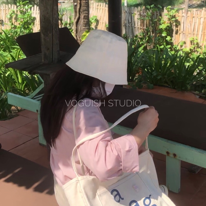 Áo Sơ Mi Vải Cotton Dài Tay Màu Hồng Cho Nữ