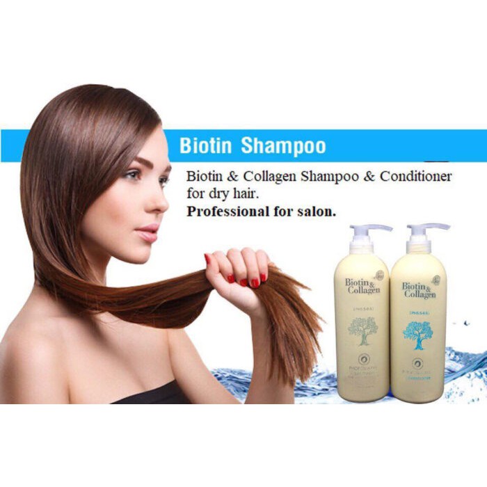 Cặp dầu gội xả Biotin và Collagen giảm dụng tóc, siêu mượt, phục hồi hư tổn 1000ml - HONGS BEAUTY | BigBuy360 - bigbuy360.vn