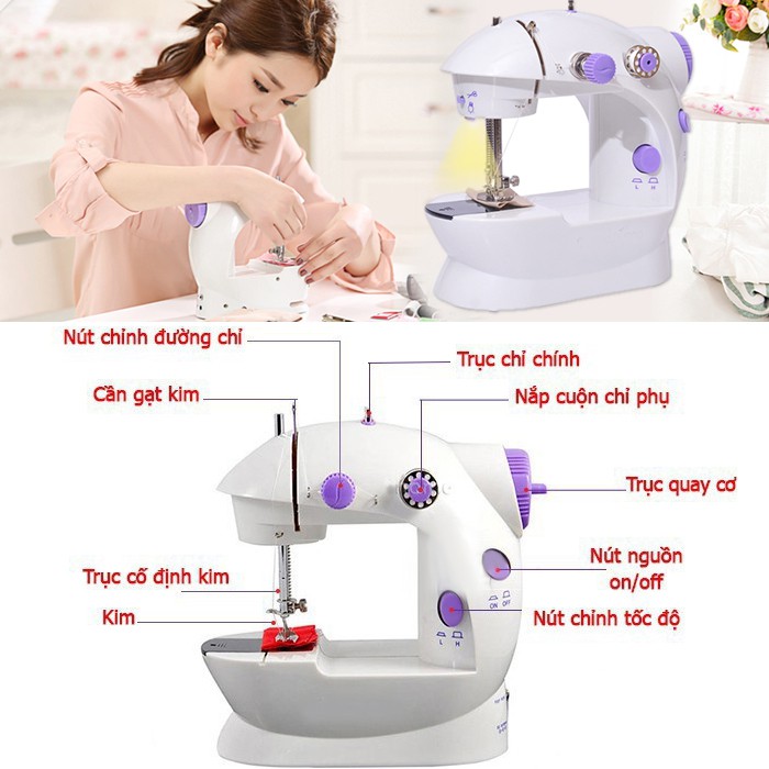 Máy may mini gia đình Sewing Machine SM-202A