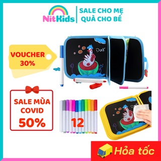 Sách Vẽ Hình Cho Bé, Xóa Được, 16 Trang, 12 Bút Màu Nước, Bảng Vẽ Hình Thông Minh Cho Bé, Hàng Nhập Khẩu
