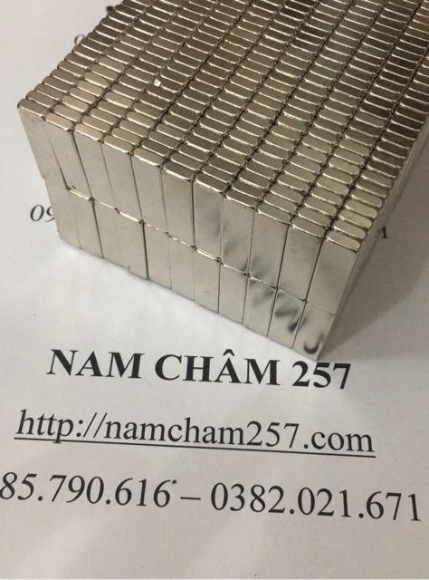 Nam châm khối 25x7x3mm siêu mạnh, loại nam châm trắng đất hiếm 25x7x3mm lực hút siêu mạnh