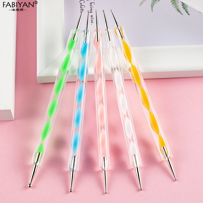 Set 5 bút chấm bi móng tay hai đầu vẽ thiết kế họa tiết làm móng nghệ thuật  FABIYAN