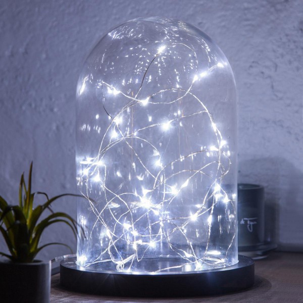 Đèn Led đom đóm Fairy light  1 mét 2 mét, 3 mét màu TRẮNG xài pin ( tặng pin )