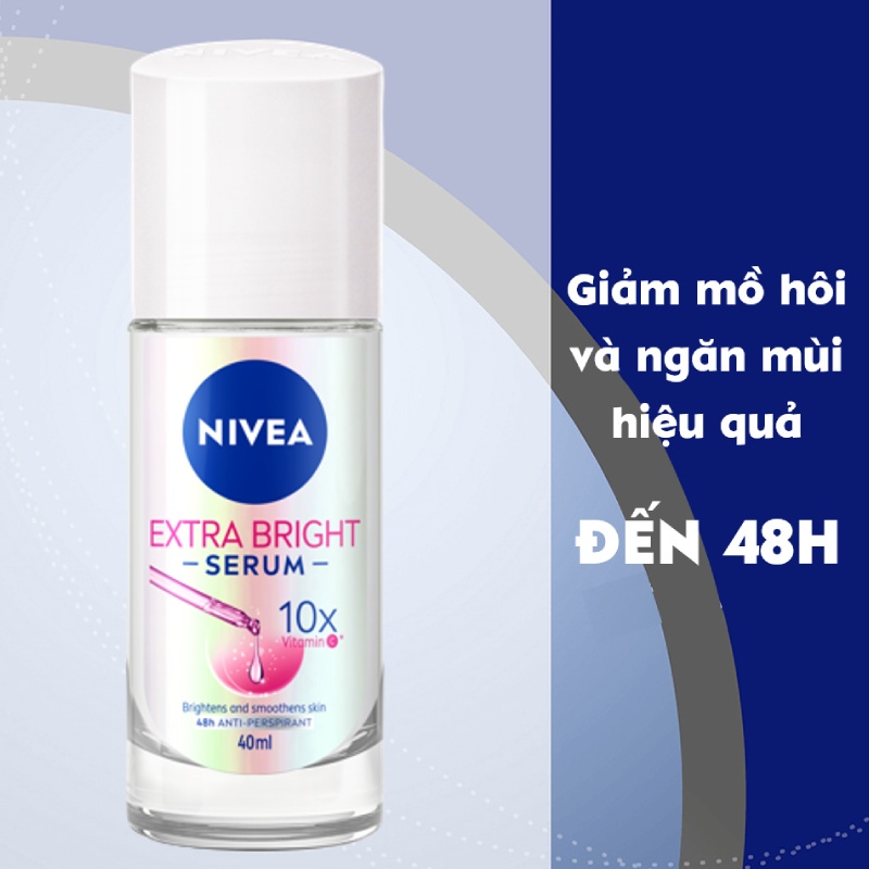 Lăn Ngăn Mùi NIVEA Serum Sáng Mịn 10X Vitamin C (40 ml) - 80023