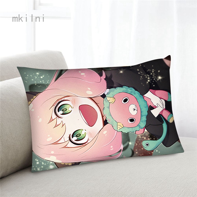 Mkilni Vỏ Gối Vuông Hai Mặt In Hình Anime Đào SpyxFamily Yorania