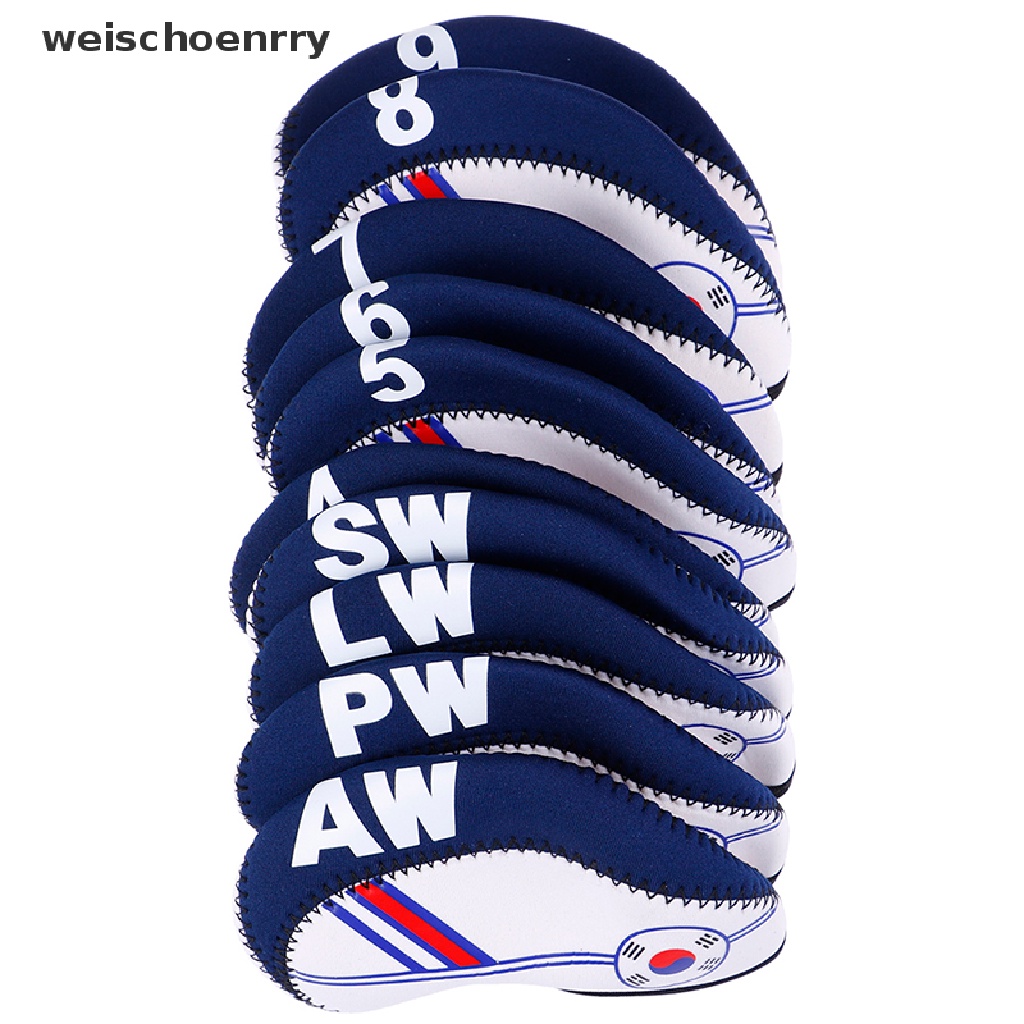 Set 10 vỏ bọc bảo vệ đầu gậy đánh golf bằng cao su Neoprene