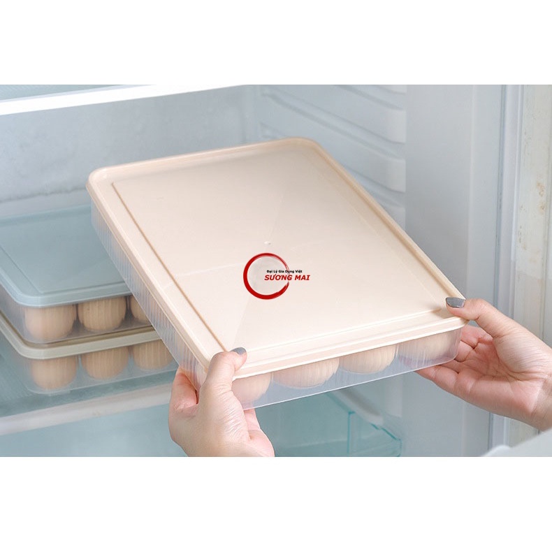 [Giá Sỉ] Hộp Nhựa Đựng Trứng 24 Quả, Khay Nhựa Đựng Thực Phẩm Có Nắp