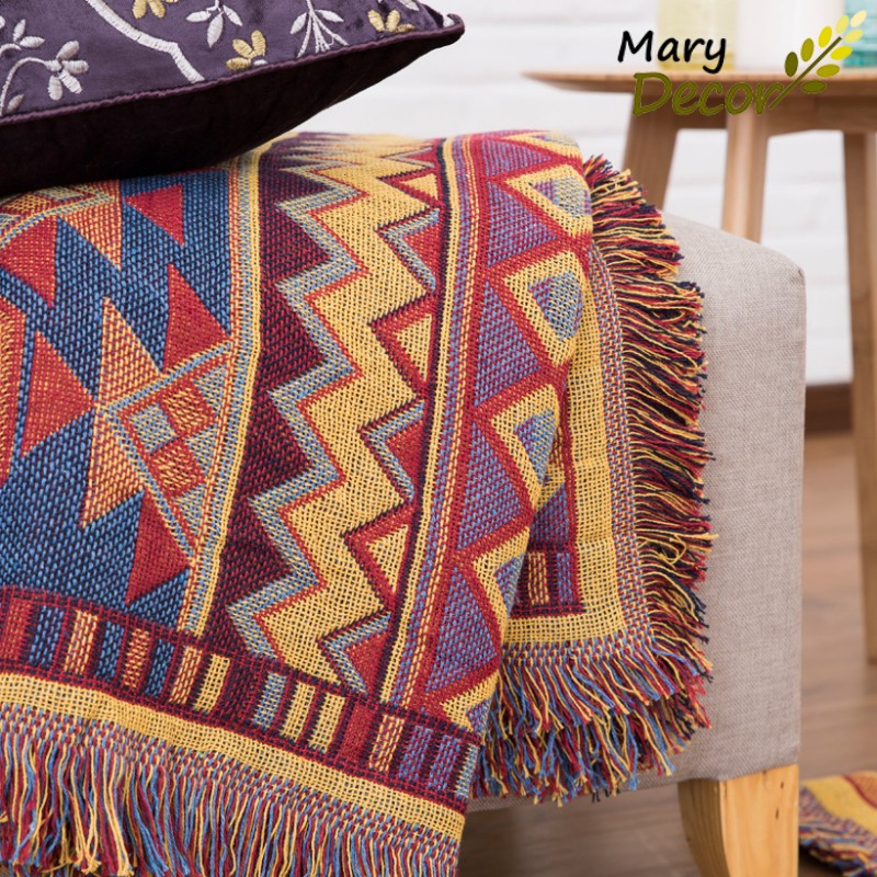 (1.8*2.3m&amp;2.3*2.75m) Phủ sofa họa tiết độc đáo ấn tượng Mary Decor - Phong cách Bohemian bốc lửa PS10