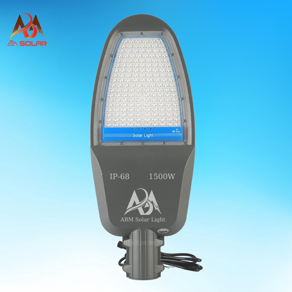 [ 1500w] Đèn Năng Lượng Mặt Trời Công Trình Cao Cấp, Cá Mập 1500W , Sáng Liên Tục 24h, Nhôm Đúc Nguyên Khối- ABM SOLAR