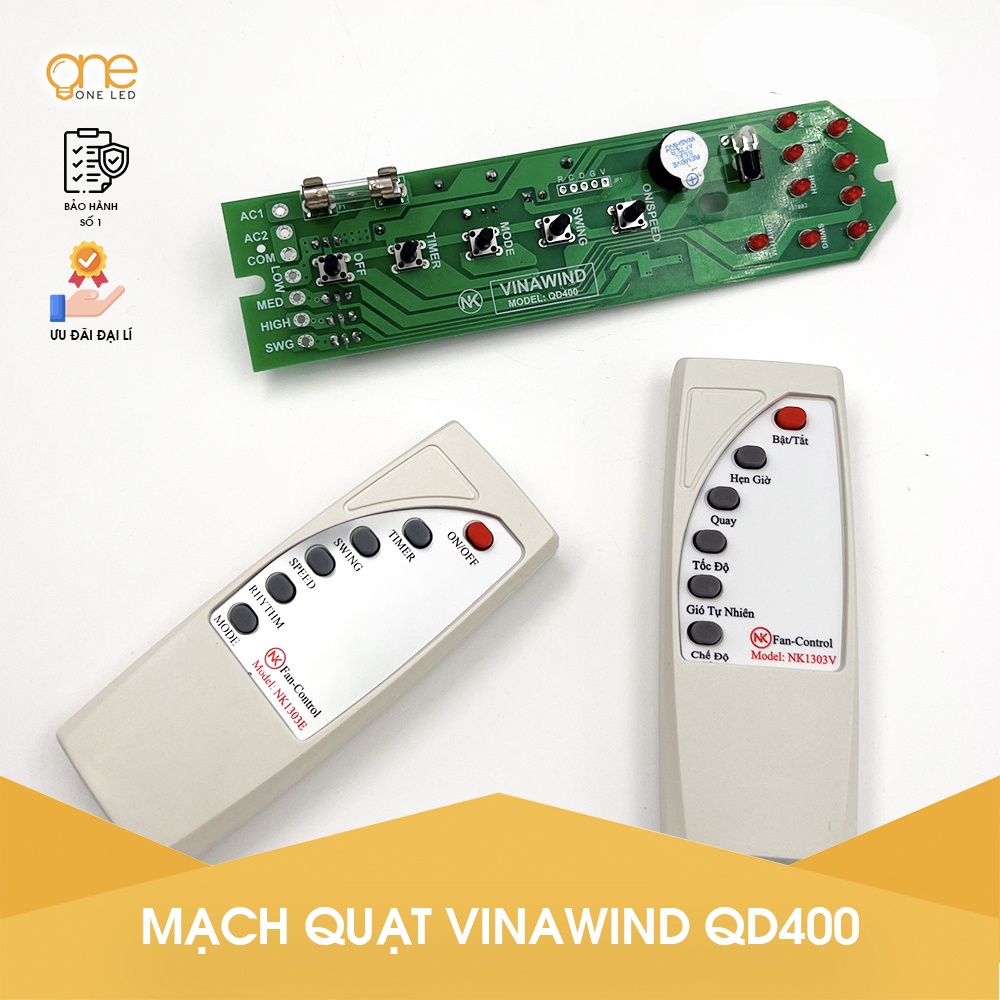 Mạch điều khiển quạt từ xa QD400 VINAWIND - Bo mạch quạt VINAWIND