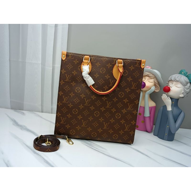 túi xách đeo chéo nữ da thật dáng đứng họa tiết monogram LV