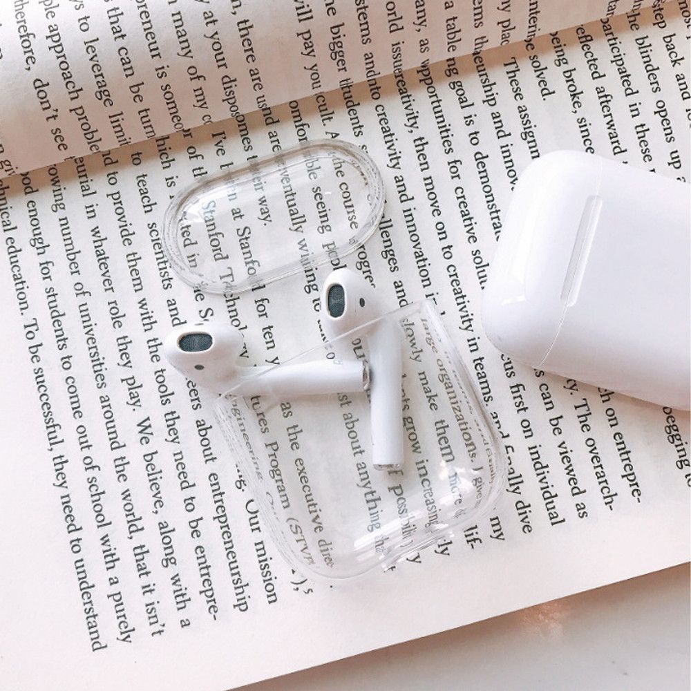 Vỏ bảo vệ hộp sạc tai nghe không dây trong suốt chống sốc chống trượt siêu mỏng