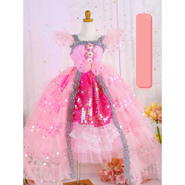 Bộ váy và mũ dành cho búp bê Barbie BJD 60cm 1/3 SD