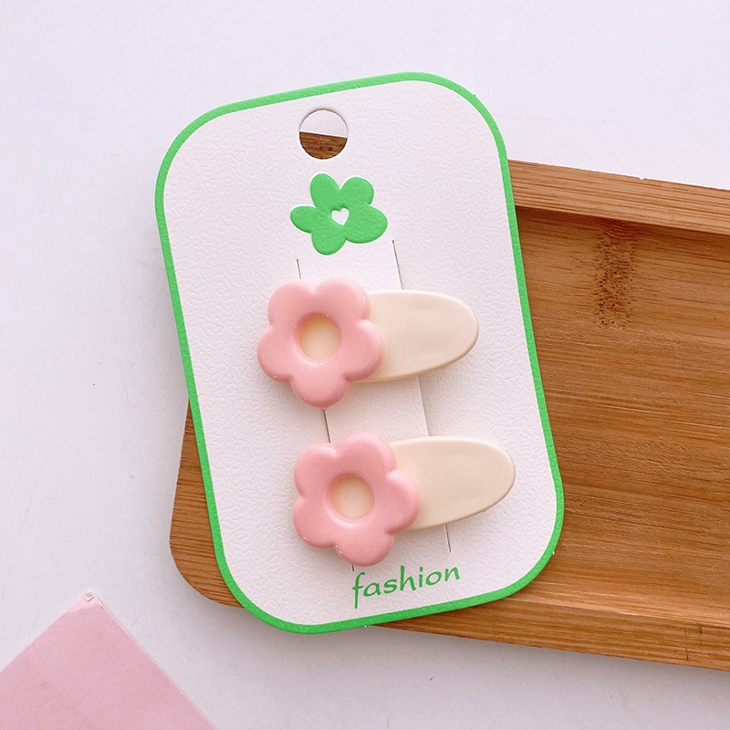 Set 2 Kẹp Tóc Đính Hoa Thời Trang Cho Bé Gái