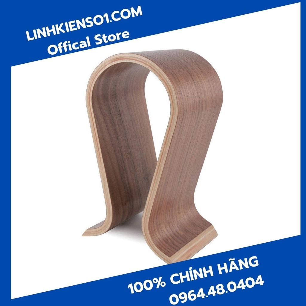 Giá đỡ tai nghe bằng gỗ cong nghệ thuật (Linh Kiện Số 1)