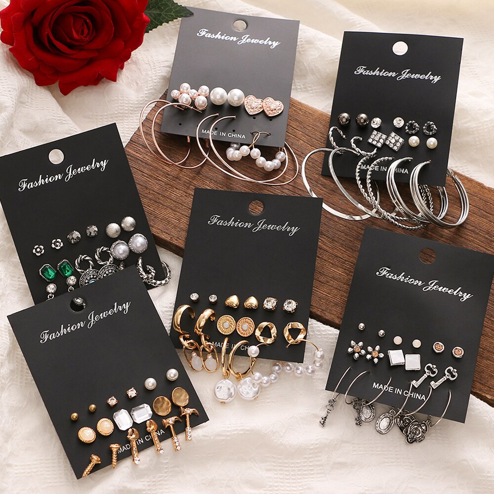 Set Khuyên Tai Kim Loại Phong Cách Boho Cổ Điển Dành Cho Nữ