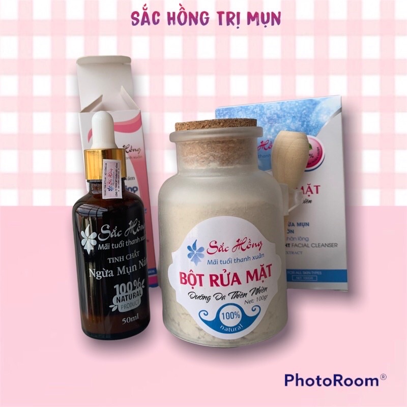 COMBO SẮC HỒNG LÀM SẠCH MỤN SÁNG DA