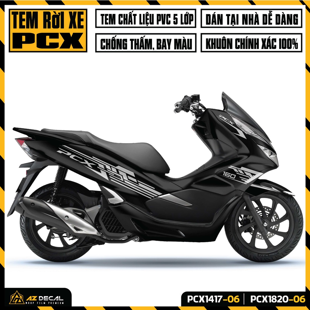 Tem Rời Dán PCX 160 Thiết Kế Hiện Đại | PCX-06 | Decal Chế Dán Xe Máy PCX Chống Thấm Nước, Chống bay Màu