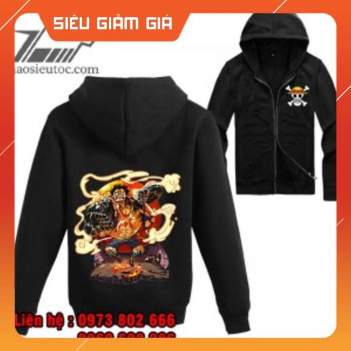 (SALE SỐC) HOT - Áo khoác đen One Piece Luffy đẹp nhất rẻ chất lượng