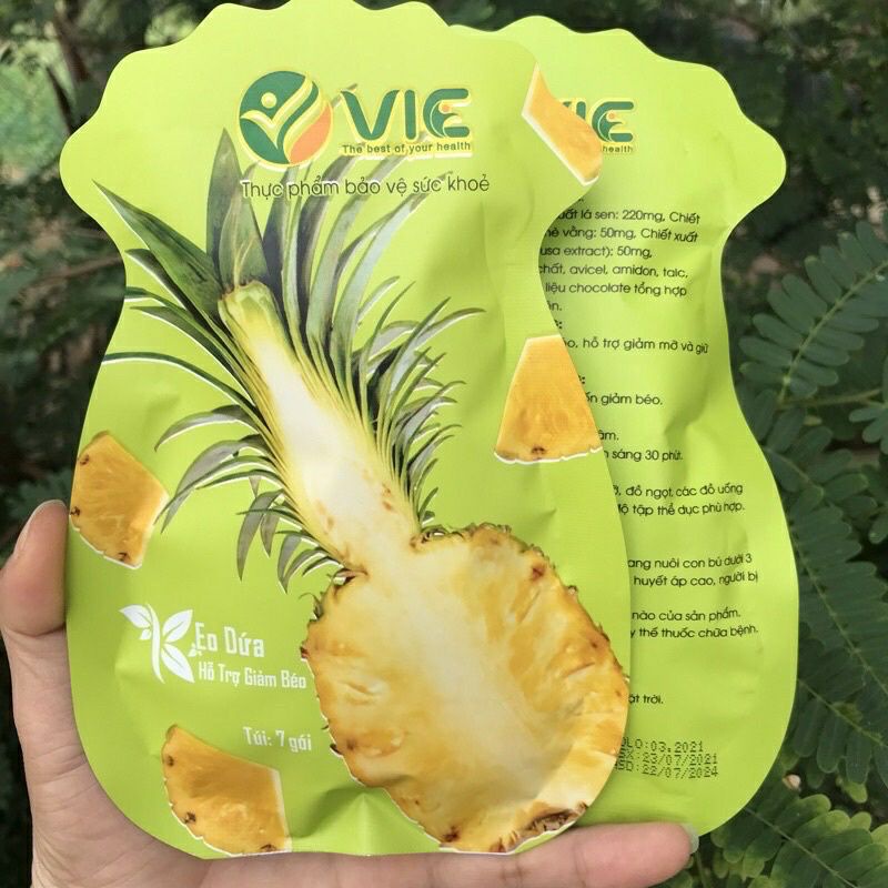 Kẹo Dứa Giảm Cân Vic Organic Chính Hãng MERRY STORE Túi 7 Viên Giúp Giảm Cân An Toàn Hiệu Quả