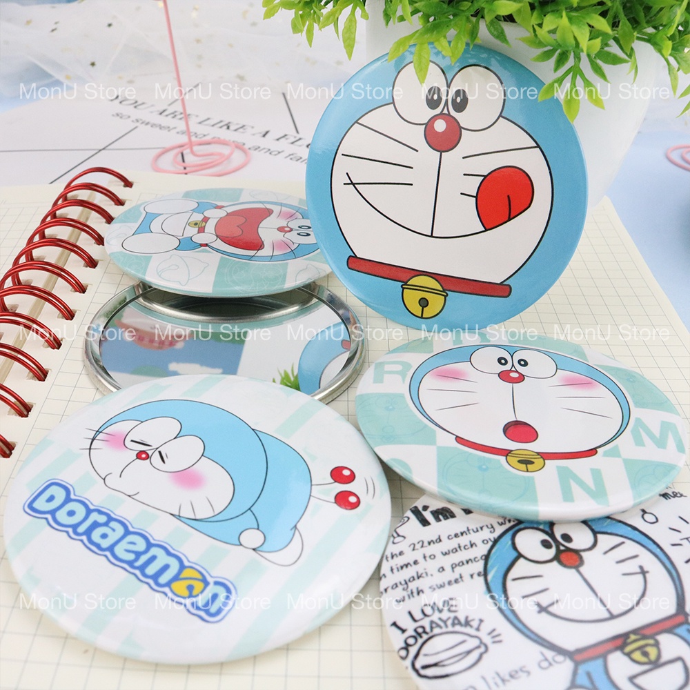 Gương mini bỏ túi DORAEMON DOREMON 7.4cm dễ thương cute MON0006