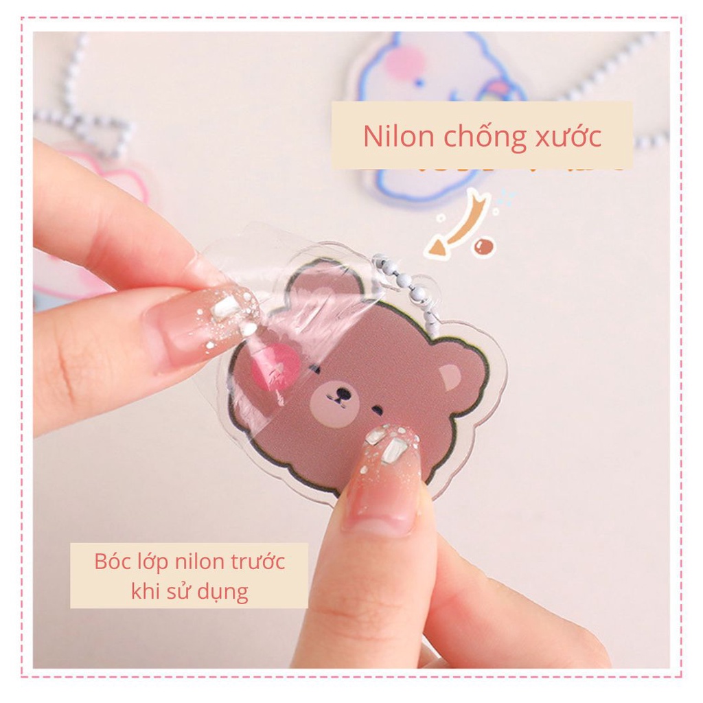 Móc khoá nhựa dùng để trang trí túi xách balo móc chìa khoá đáng yêu