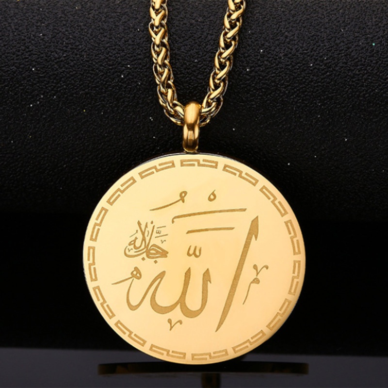 Vòng cổ Mặt Tròn In Câu Trích Dẫn Tôn Giáo Thời Trang