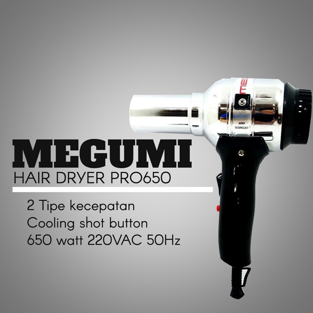 (hàng Mới Về) Máy Sấy Tóc Megumi Pro 650 Chất Lượng Cao