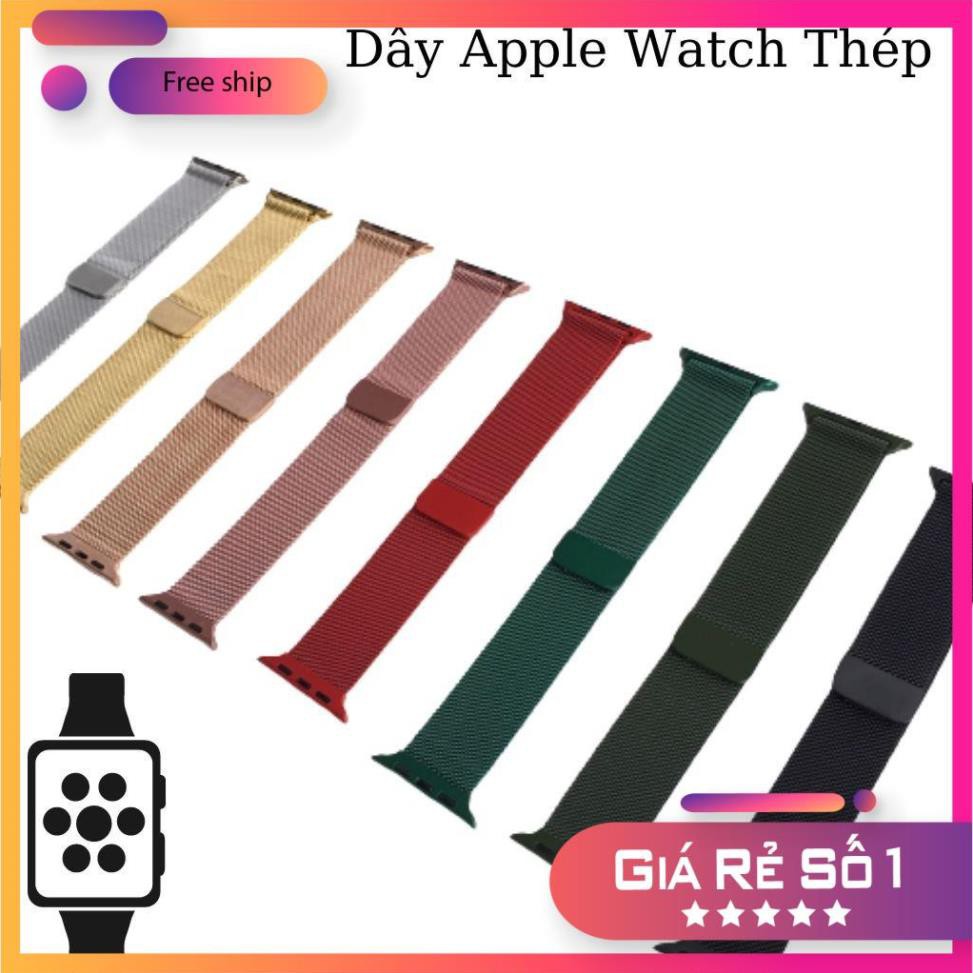 Dây Ap Watch ⚡ Dây Ap Watch Thép Không Gỉ Milanese Loop Sang Chảnh - Hot Trend ⚡ Series 5/4/3/2/1