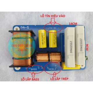 BỘ 2 CÁI MẠCH PHÂN TẦN CHO THÙNG FULL ĐƠN CÔNG SUẤT LỚN PA5 - PHÂN TẦN 2 LOA - MẠCH PHÂN TẦN 2 ĐƯỜNG TIẾNG