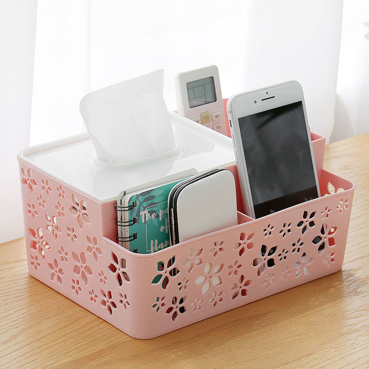 【New Product】Tissue Box Desktop Storage Box Suitable for Living Room Restaurant and Tea Table Nordic Style Simple and Cute Remote Control Storage Box Multifunctional Creative Box