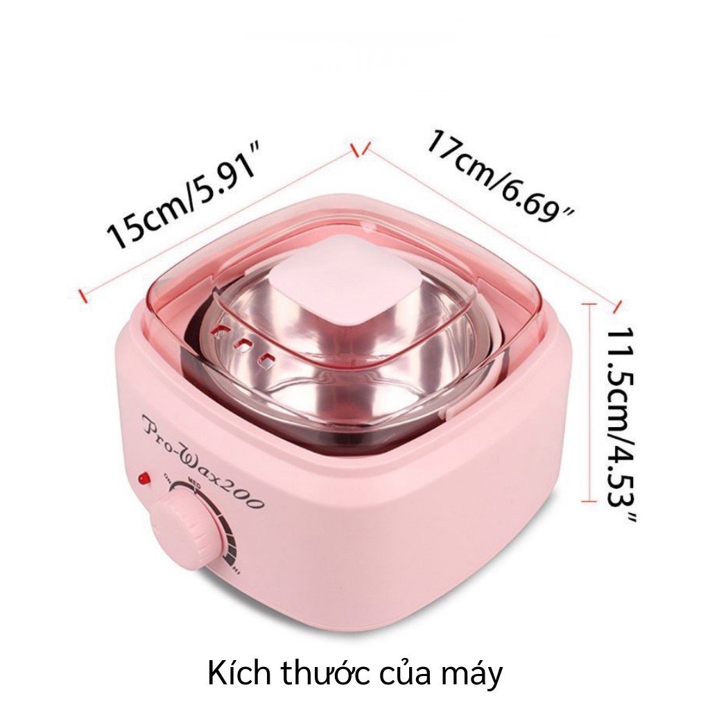 Nồi Nấu Sáp wax lông Prowax 200, công suất gấp 2 lần Nồi Prowax 100, thời gian nấu sáp 5-7 phút.