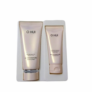 Set sữa rửa mặt Ohui hồng dưỡng ẩm - Miracle Moisture Cleansing Foam 200ml + 100ml