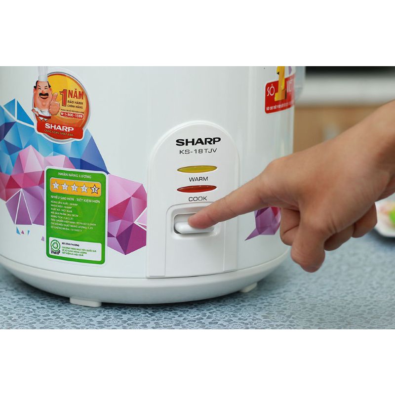Nồi cơm điện Sharp 1.8 lít KS-18TJV