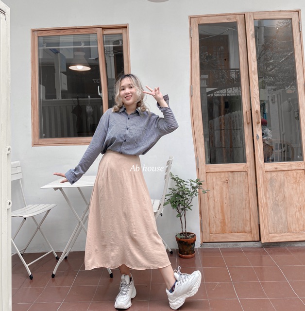 Chân Váy Đũi Hàn Trơn 2 Lớp (Ảnh Thật) | BigBuy360 - bigbuy360.vn