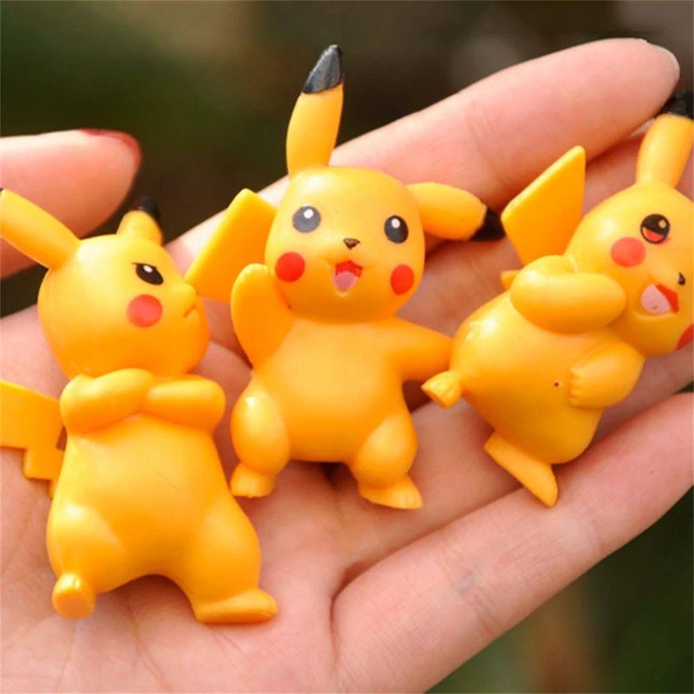 Set 10 Mô Hình Đồ Chơi Nhân Vật Pikachu Trang Trí Bánh Kem