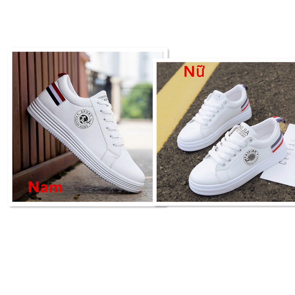 GIầy thể thao nam, nữ gót mầu (hàng sẵn+hình thật+hộp) 058 | BigBuy360 - bigbuy360.vn