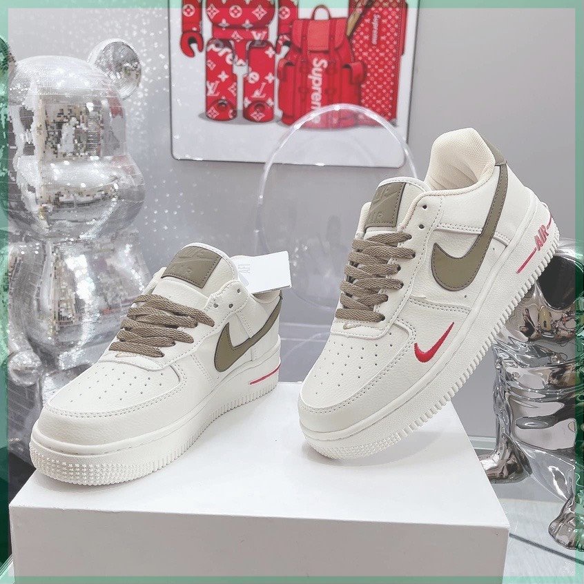 Giày AF1 vệt nâu hàng Cao Cấp đi học đi chơi, Giày thể thao Ahri Sneaker AF1 Vệt Nâu dễ phối đồ Tôn Dáng Full Box Bill