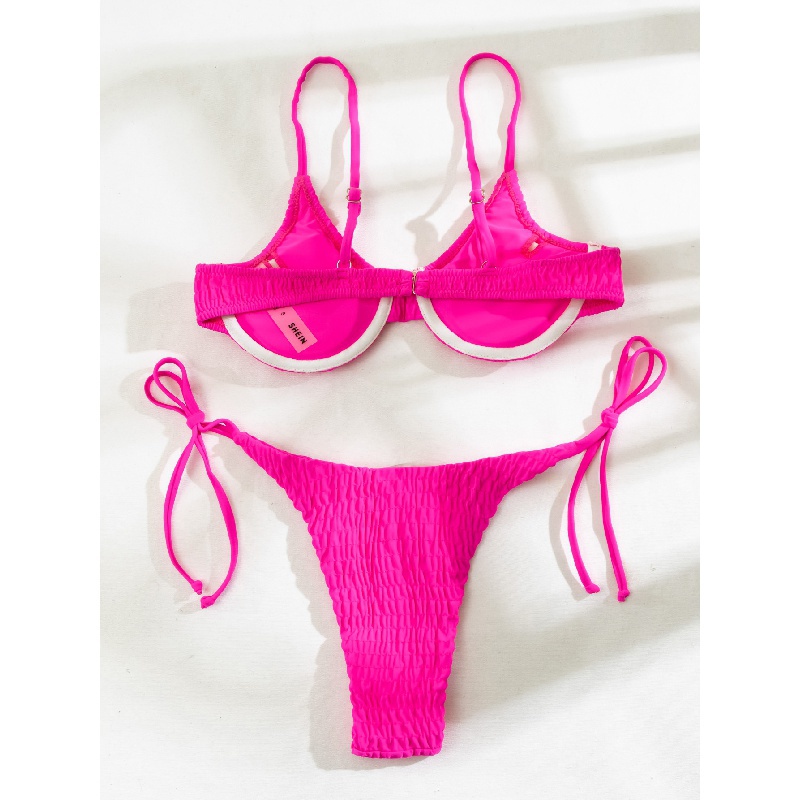 Bộ Bikini Lm147 Hai Mảnh Màu Hồng Dạ Quang | BigBuy360 - bigbuy360.vn