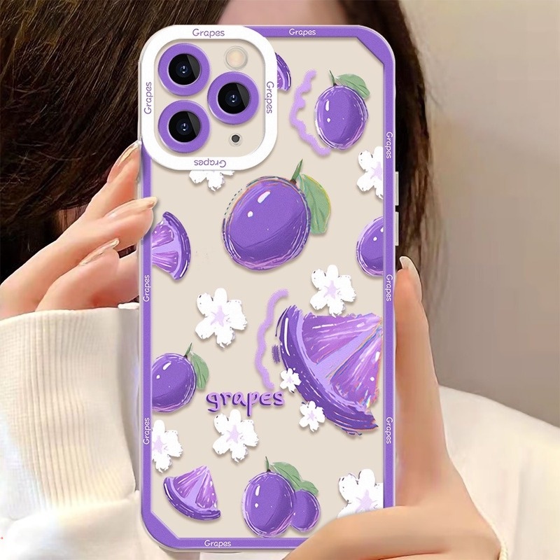 Ốp Điện Thoại Silicon Mềm Trong Suốt Họa Tiết Trái Cây Hoạt Hình Cho Iphone 13 12 11 Pro MAX X XS MAX XR 6 7 8 Plus